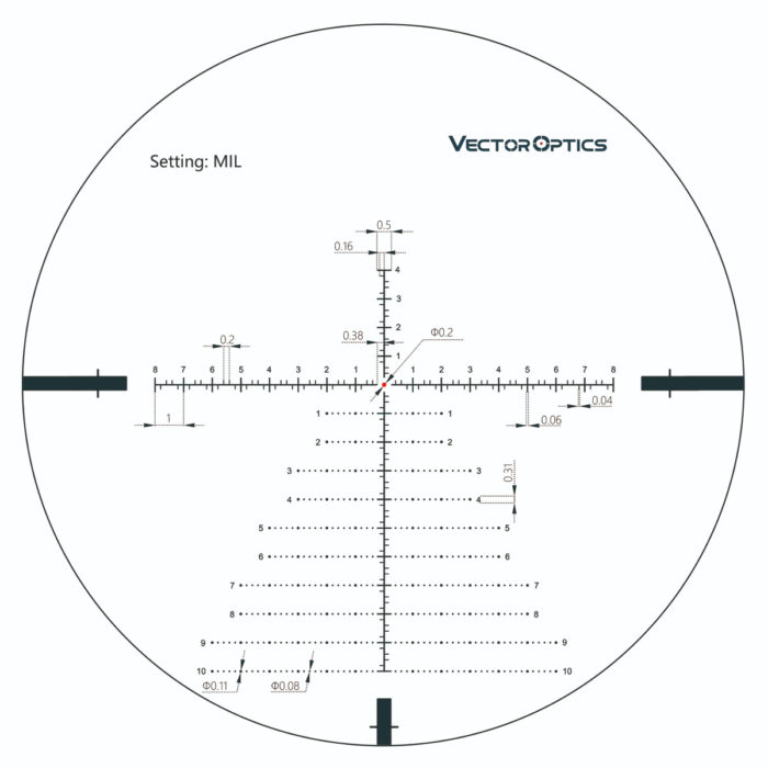 Vector Continental Tac FFP 3-18x50, MIL/MIL - Bilde 7