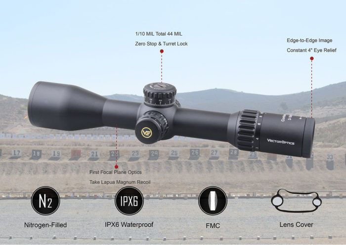 Vector Continental Tac FFP 3-18x50, MIL/MIL - Bilde 9