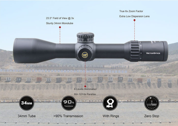 Vector Continental Tac FFP 3-18x50, MIL/MIL - Bilde 10