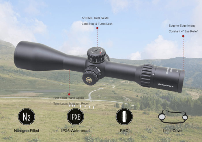 Vector Continental Tac FFP 4-24x56, MIL/MIL - Bilde 5