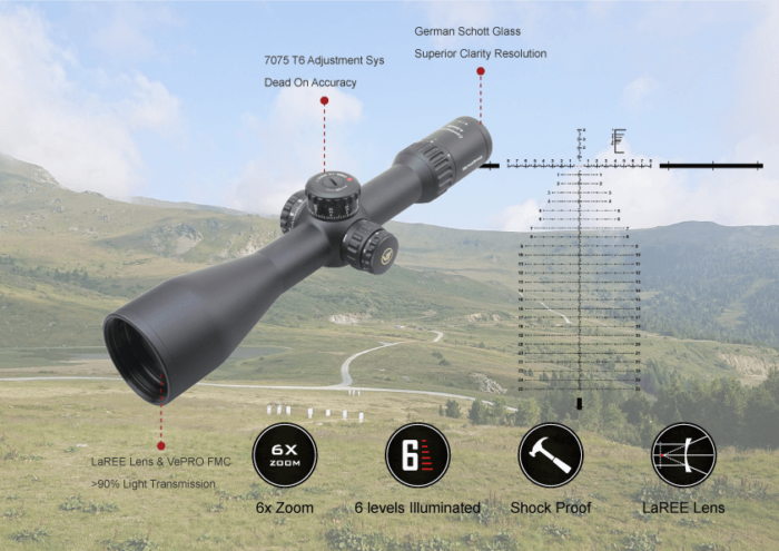 Vector Continental Tac FFP 4-24x56, MIL/MIL - Bilde 3