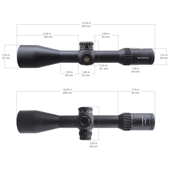 Vector Continental Tac FFP 3-18x50, MIL/MIL - Bilde 12