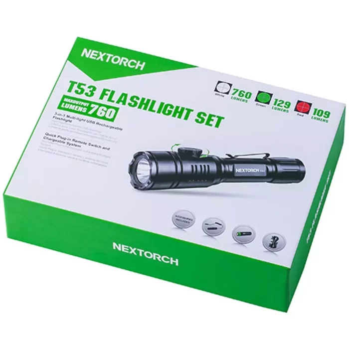 NEXTORCH T53 LED LYKT GRØNN, RØD, HVIT - Bilde 3
